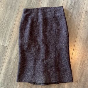 Nanette Lepore Charcoal Tweed Pencil Skirt, Size 6